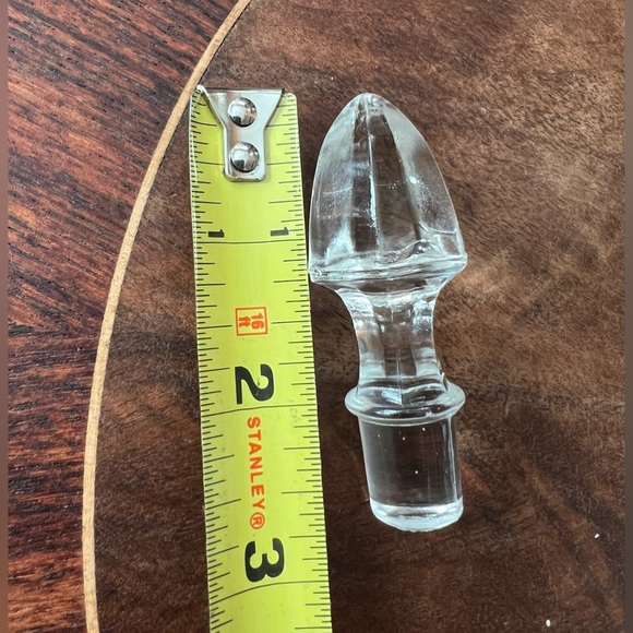 Vtg Cruet Set Hand Painted Glass Pair Floral Dogwood Pattern White Green Brown - Picture 6 of 12